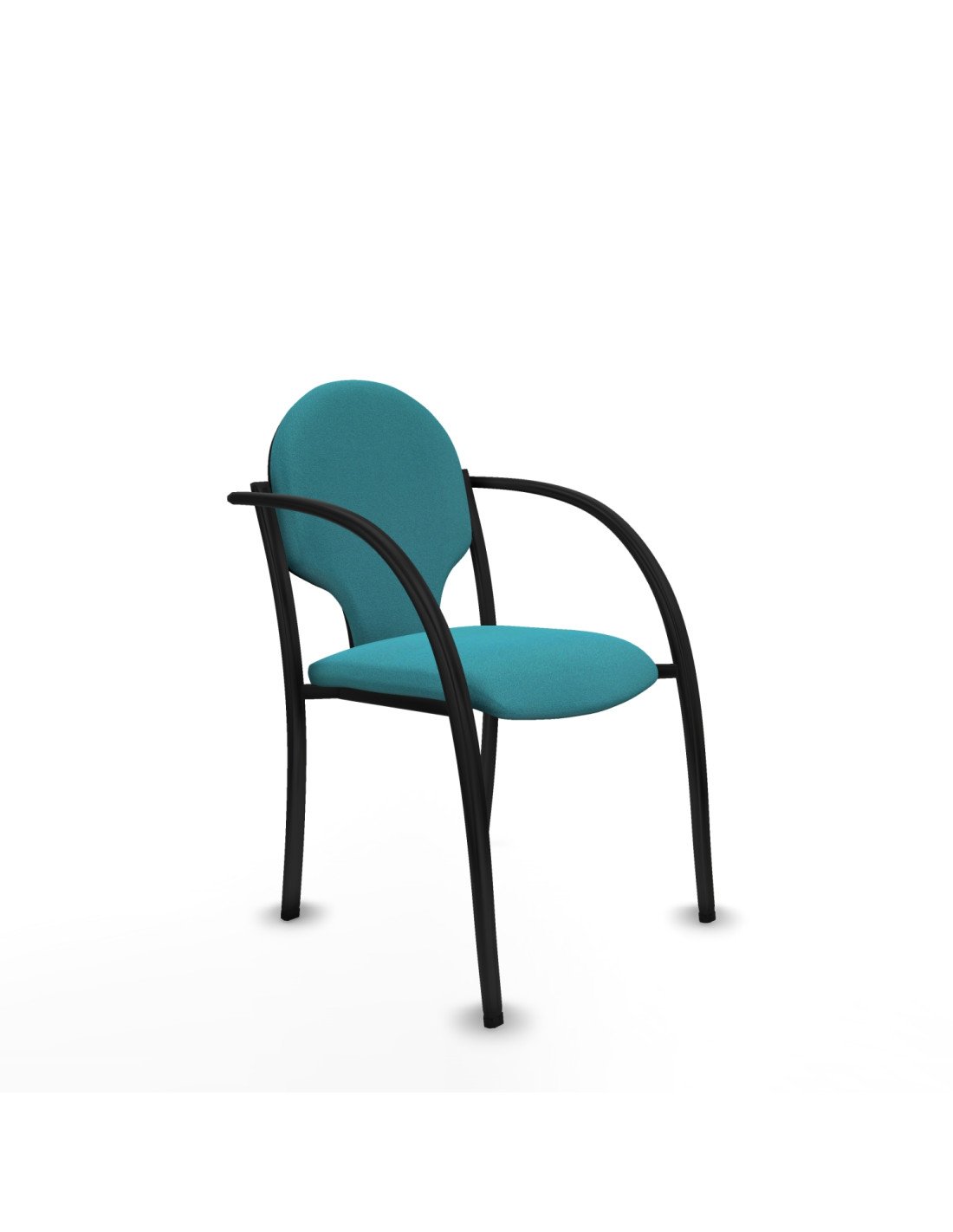 Piqueras y Crespo Pack 2 sillas Hell?n chasis 4 patas negro bali turquesa