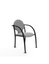 Piqueras y Crespo Pack 2 sillas Hell?n chasis 4 patas negro bali gris claro