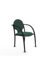 Piqueras y Crespo Pack 2 sillas Hell?n chasis 4 patas negro bali verde botella
