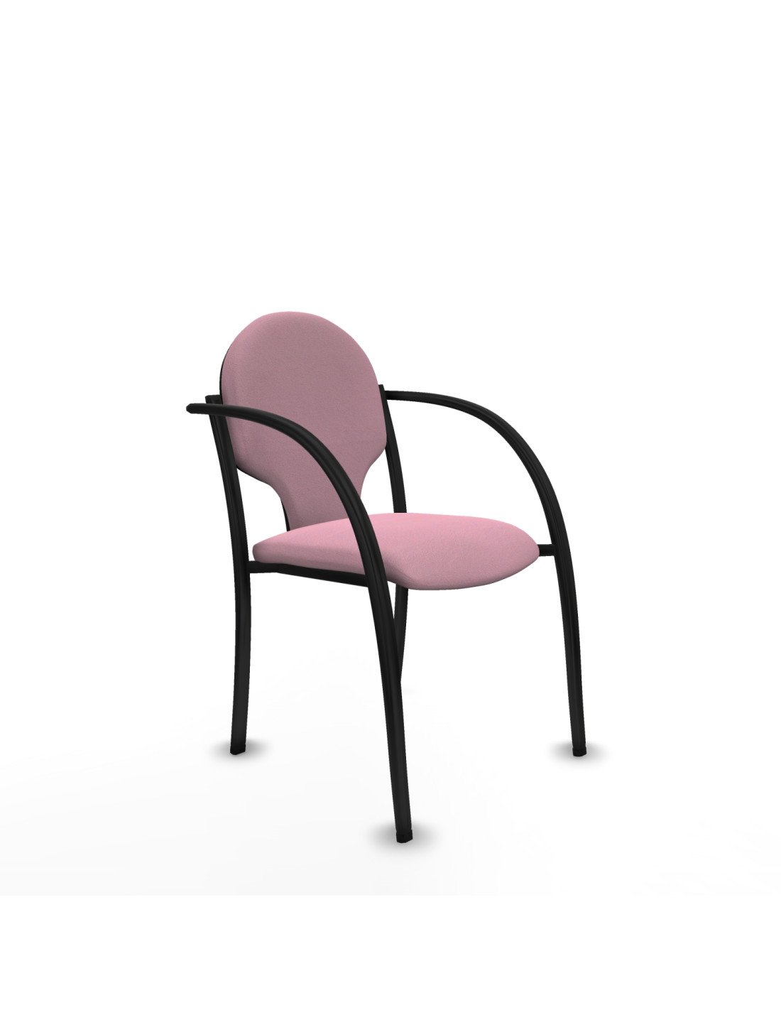 Piqueras y Crespo Pack 2 sillas Hell?n chasis 4 patas negro bali rosa