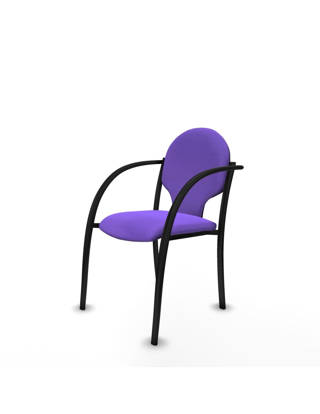 Piqueras y Crespo Pack 2 sillas Hell?n chasis 4 patas negro bali lila