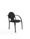Piqueras y Crespo Pack 2 sillas Hell?n chasis 4 patas negro bali negro