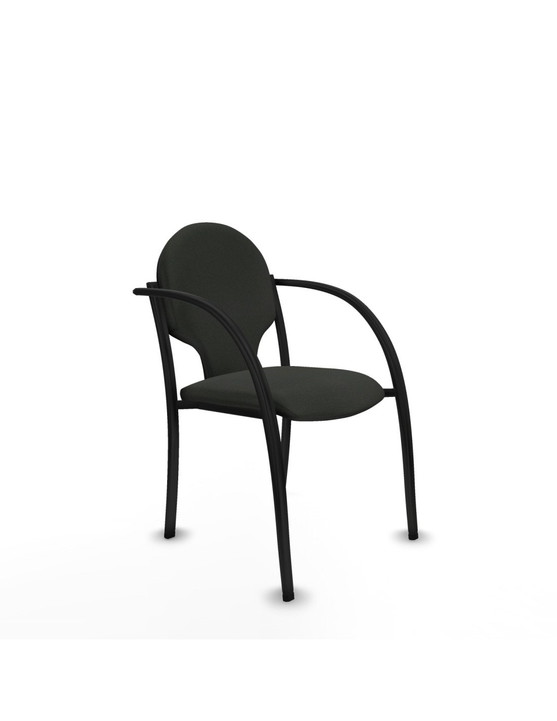 Piqueras y Crespo Pack 2 sillas Hell?n chasis 4 patas negro bali negro