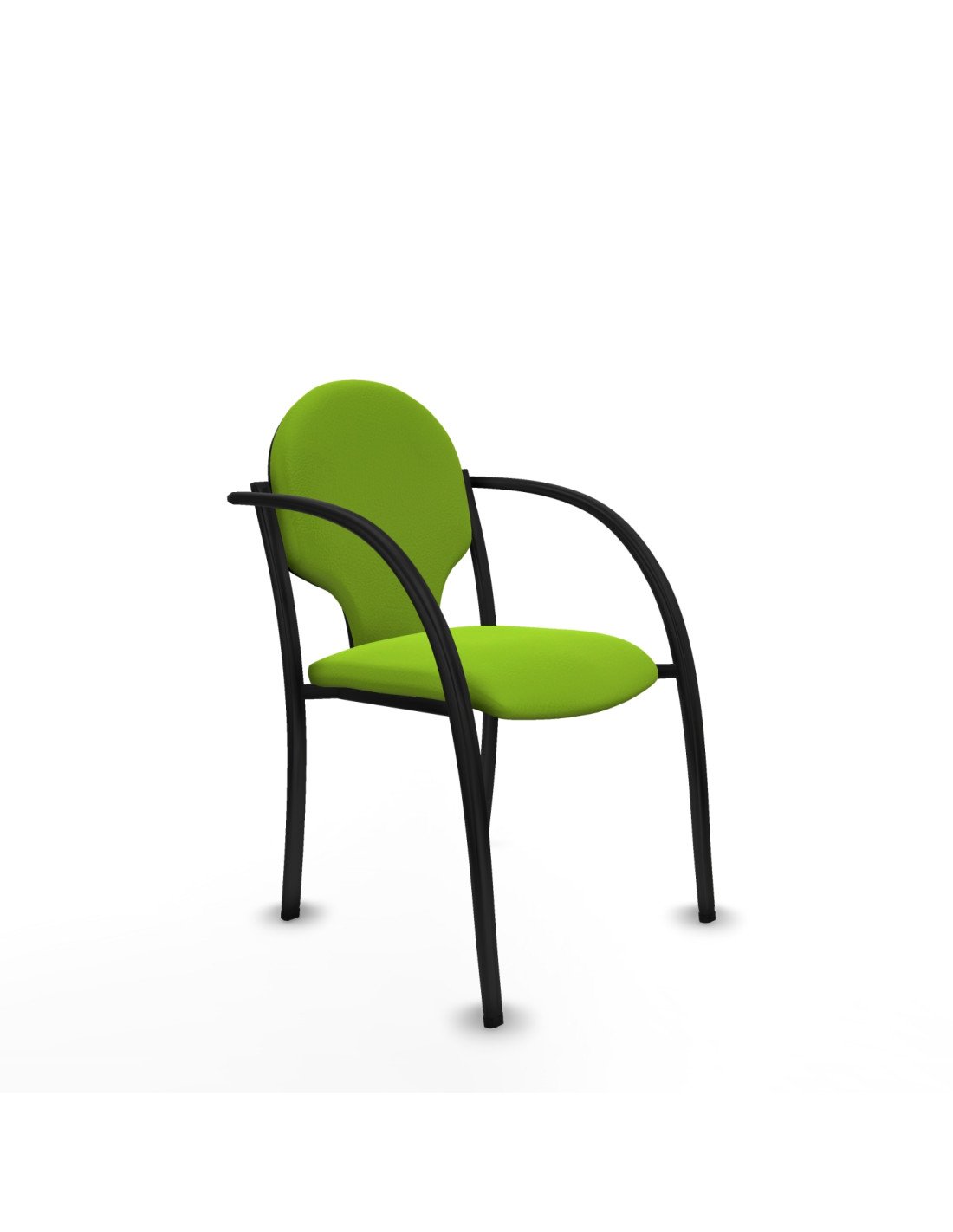 Piqueras y Crespo Pack 2 sillas Hell?n chasis 4 patas negro similpiel pistacho