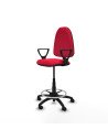 Piqueras y Crespo Taburete A?na CP bali rojo brazos fijos base poliamida ruedas nailon 50mm