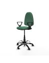 Piqueras y Crespo Taburete A?na CP bali verde esmeralda brazos fijos base poliamida ruedas engomadas 50mm