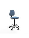 Piqueras y Crespo Taburete Isso CP bali azul cielo sin brazos base poliamida ruedas nailon 50mm