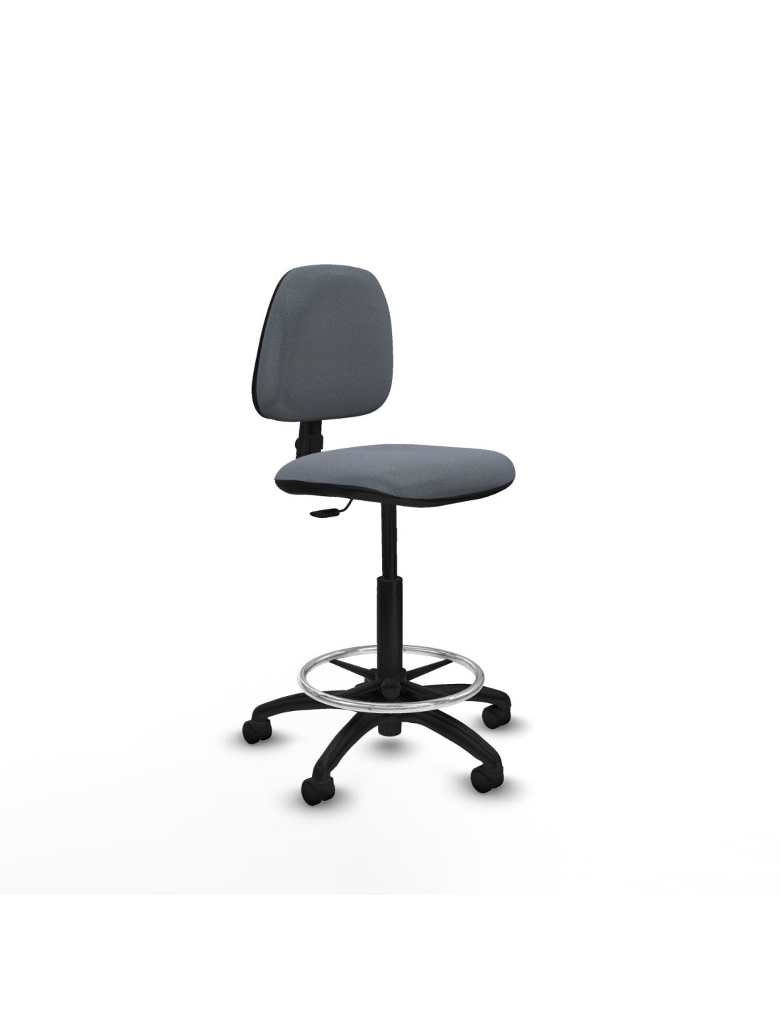 Piqueras y Crespo Taburete Isso CP bali gris sin brazos base poliamida ruedas nailon 50mm