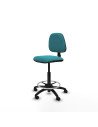 Piqueras y Crespo Taburete Isso CP bali turquesa sin brazos base poliamida ruedas nailon 50mm