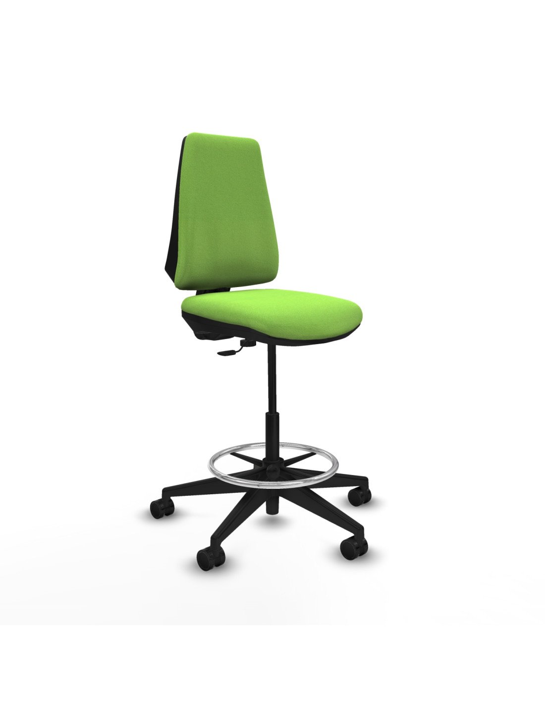 Piqueras y Crespo Taburete Elche CP bali pistacho base piramidal ruedas 65mm nailon