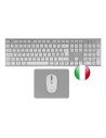 Tacens 6ZENITHWIT teclado Ratón incluido Hogar / Oficina RF inalámbrico QWERTY Italiano Plata, Blanco