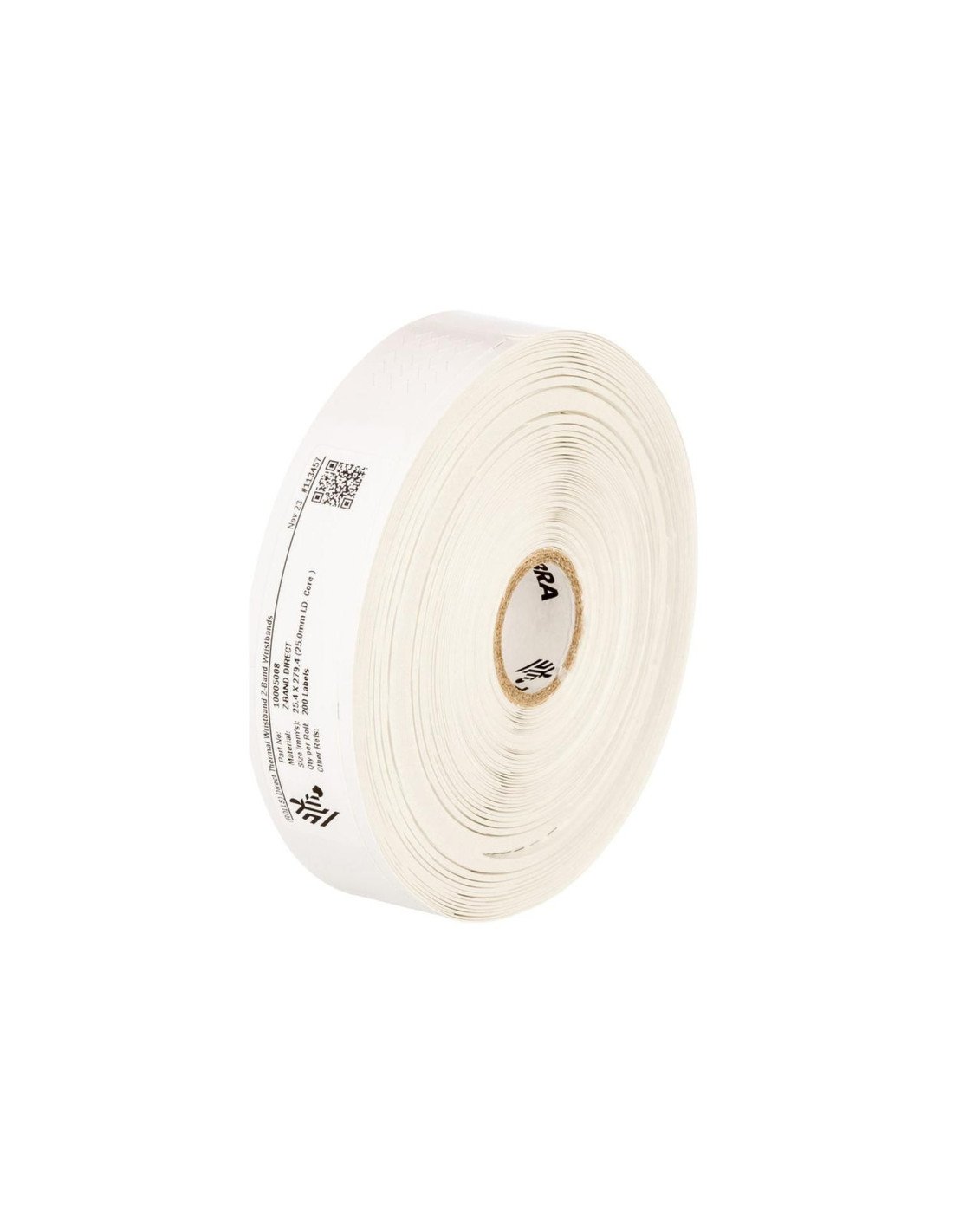 Wristband Polypropylene 1x7in (25.4x177.8mm) DT Z-Band Direct Coated Permanent Adhesive 1in (25.4mm) core 300/roll 6/box