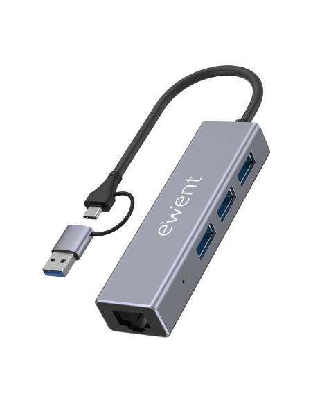 Ewent EW1159 hub de interfaz USB 3.2 Gen 1 (3.1 Gen 1) Type-A +