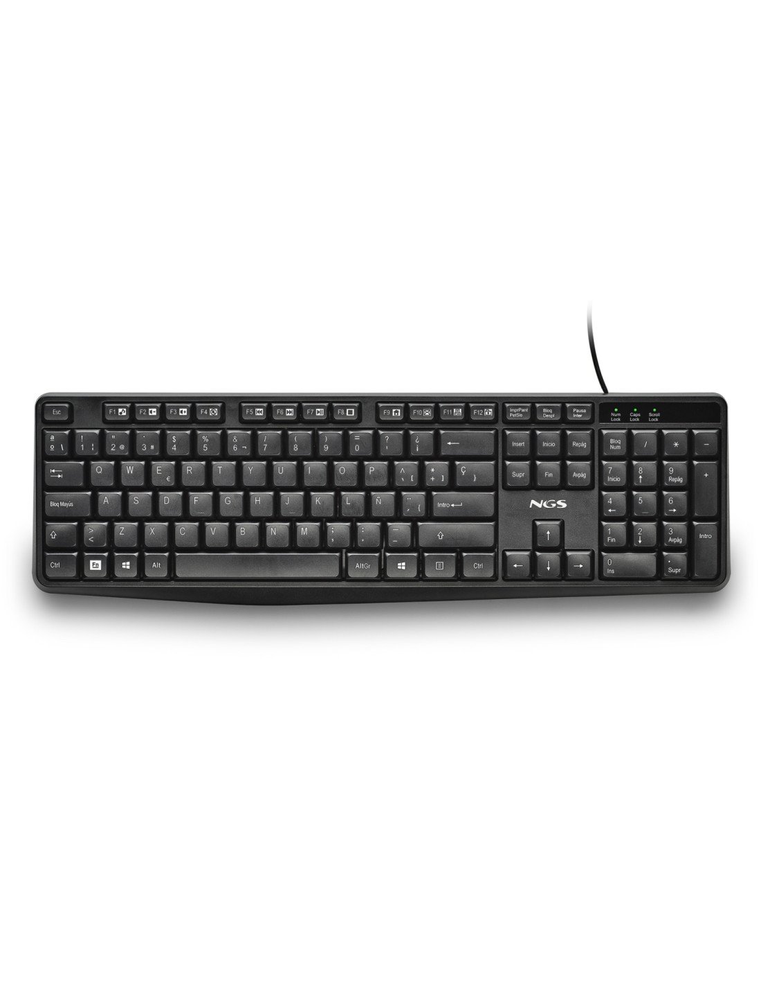 NGS FUNKY V4 (QUERTY, ES) teclado Hogar / Oficina USB QWERTY Español Negro