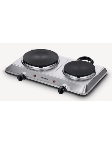 Severin DK 1014 hobs Acero inoxidable Encimera 45.5 cm Hornillo eléctrico / Placa eléctrica 2 zona(s)