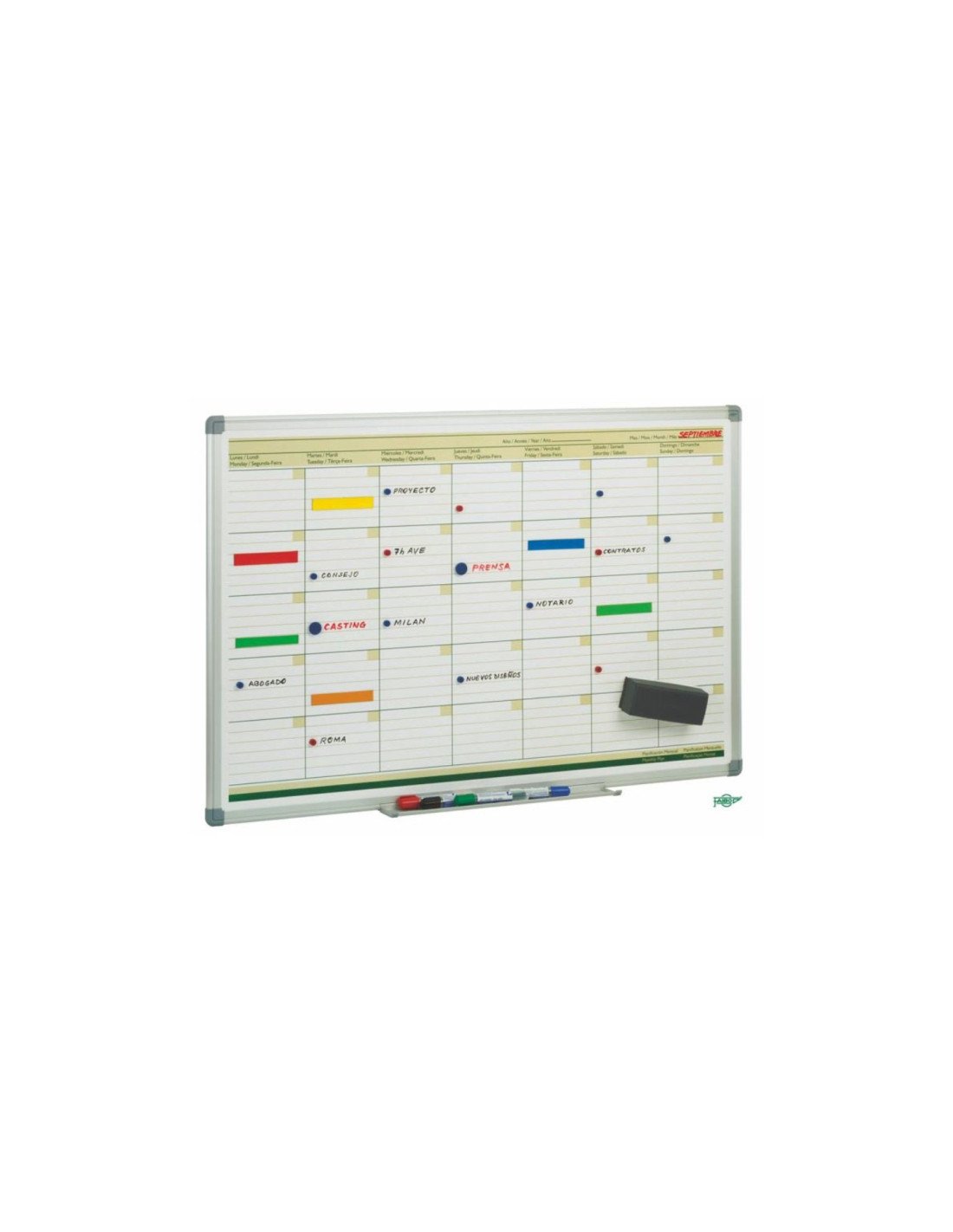 FAIBO Pizarra planificación mensual 60x90 cm