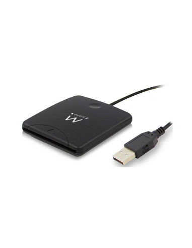 Ewent EW1052 lector de tarjeta inteligente USB USB 2.0 Negro