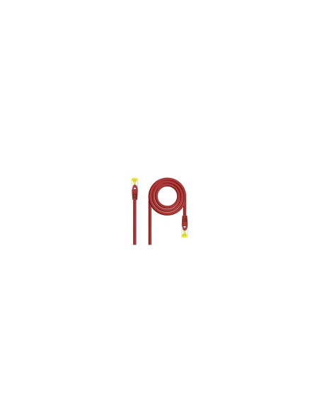 Nanocable Cable de red latiguillo RJ45 LSZH Cat.6A SFTP AWG26, Rojo,