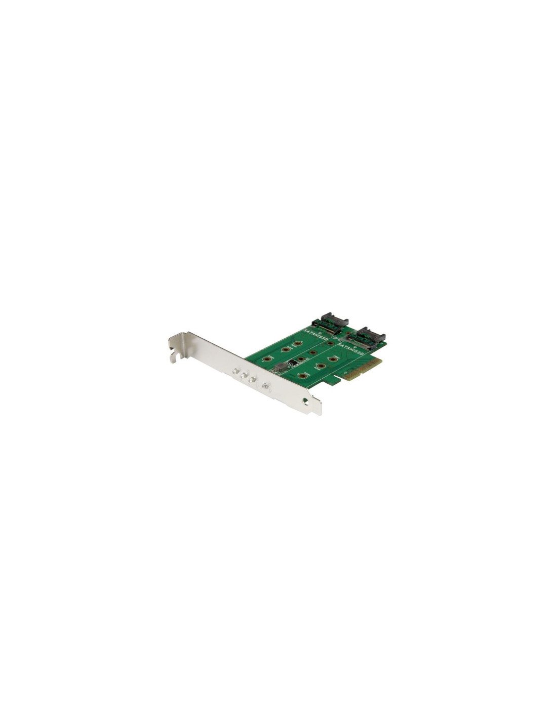 StarTech.com Tarjeta Adaptadora PCI Express 3.0 de 3 Puertos M.2 para SSD - 1x NVMe - 2x SATA III
