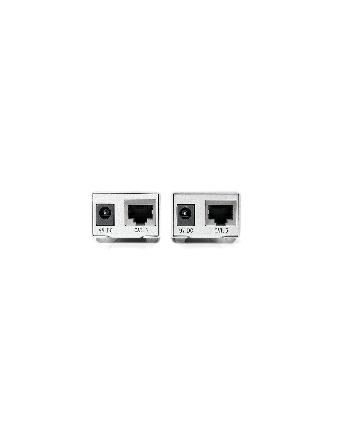 StarTech.com Extensor de 1 Puerto Serie Serial RS232 DB9 por Cable Cat5 UTP Ethernet - 1M Plata