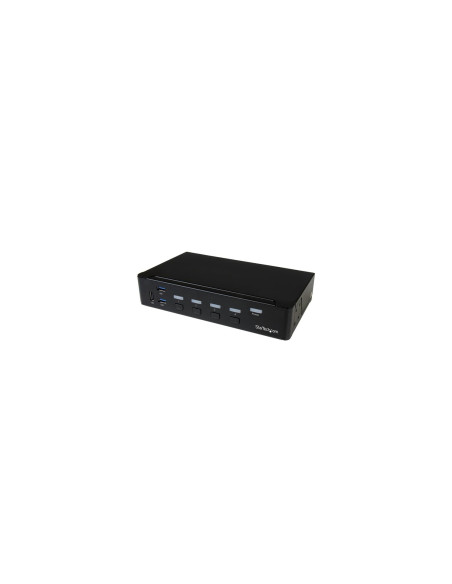 StarTech.com Switch Conmutador KVM de 4 Puertos HDMI 1080p con USB 3.0 - Negro