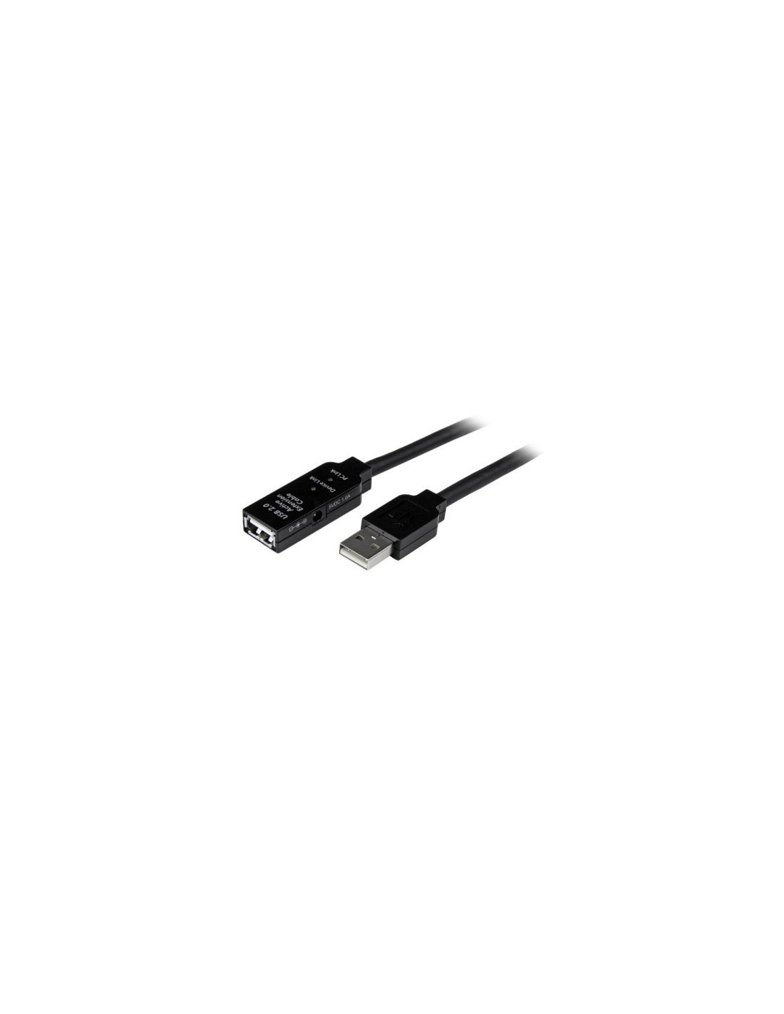 StarTech.com Cable 10m Extensión Alargador USB 2.0 Activo Amplificado - Macho a Hembra - Negro