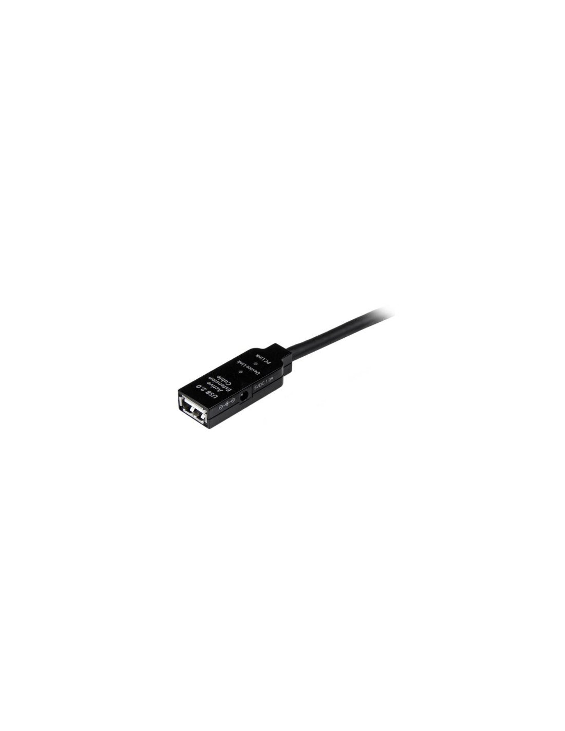 StarTech.com Cable de Extensión Alargador de 20m USB 2.0 Alta Velocidad Activo Amplificado - Macho a Hembra - Negro