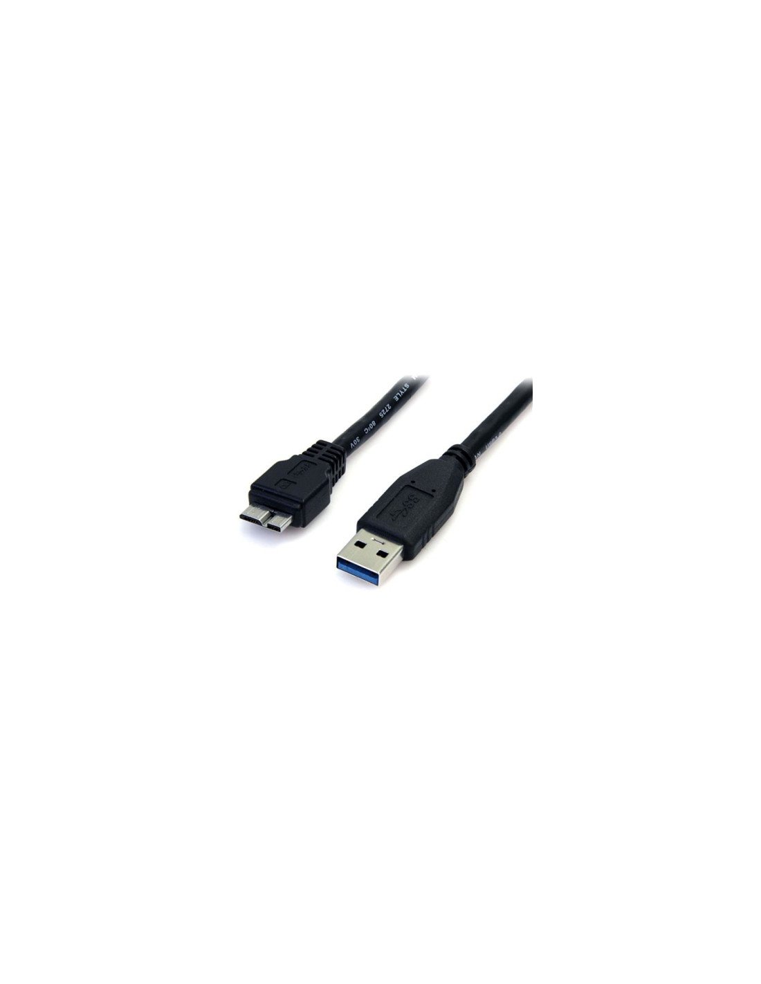 StarTech.com Cable 50cm USB 3.0 Super Speed SS Micro USB B Macho a USB A Macho Adaptador - Negro