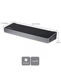 StarTech.com Docking Station USB 3.0 para Tres Monitores - 1x HDMI - 2x DisplayPort - USB3DOCKH2DP 2