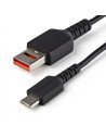 StarTech.com Cable Adaptador usb 2.0 macho a usb tipo-c macho carga segura 1m negro