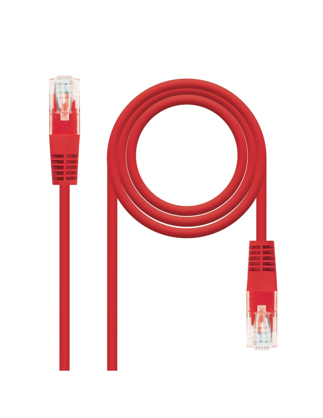 Nanocable Cable Red Latiguillo RJ45 CAT.6 UTP AWG24, Rojo, 30 cm