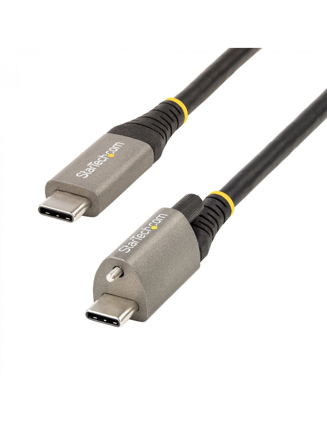StarTech.com Cable de 1m USB-C con Tornillo Superior de Fijación -10Gbps - Cable Tipo C USB 3.1/3.2 Gen 2 - con Carga por Entreg