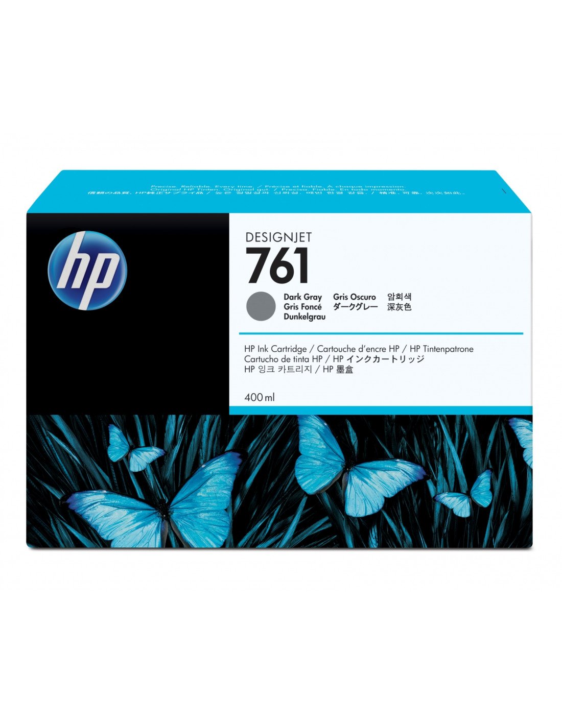 HP Cartucho de tinta DesignJet 761 gris oscuro de 400 ml