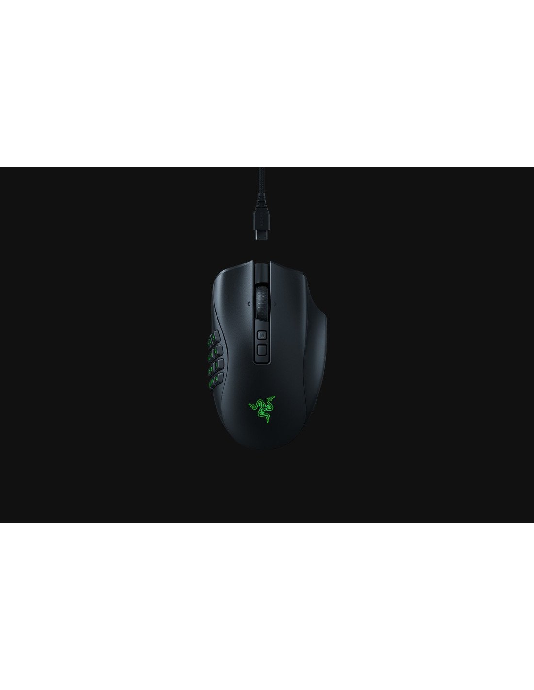 Razer Naga V2 Pro ratón mano derecha RF Wireless + Bluetooth + USB Type-C Í“ptico 30000 DPI