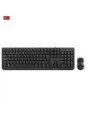 NGS Cocoa Kit, QWERTY, PT teclado Ratón incluido USB Portugués Negro