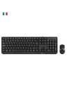 NGS Cocoa Kit, QWERTY, IT teclado Ratón incluido USB Italiano Negro