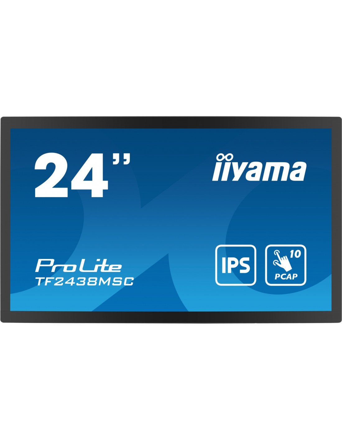 iiyama PROLITE Pizarra de caballete digital 61 cm (24") LED 600 cd / m² Full HD Negro Pantalla táctil
