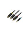 Vention Cable Estéreo BCBBG/ Jack 3.5 Macho - 3x RCA Macho/ 1.5m/ Negro