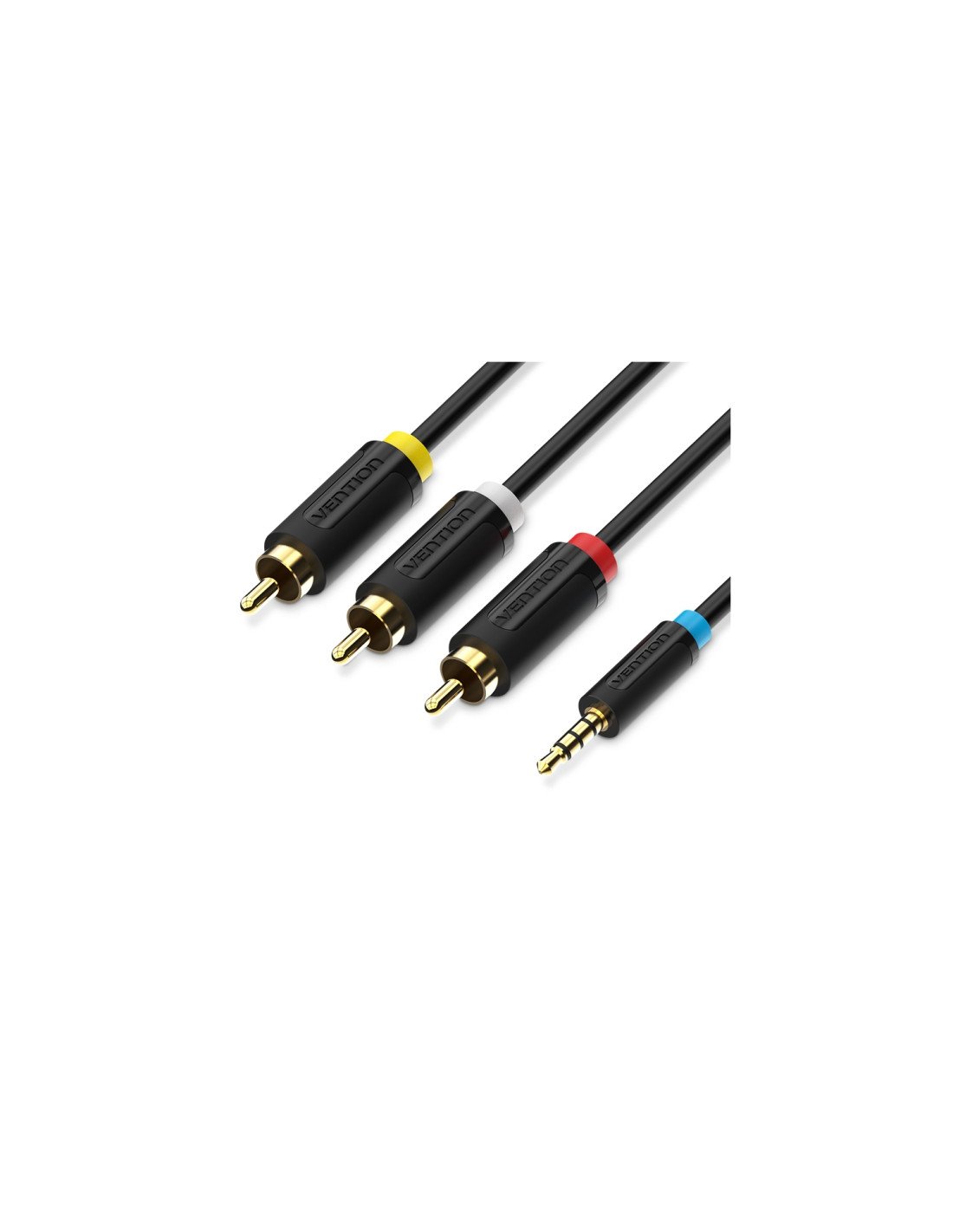 Vention Cable Estéreo BCBBG/ Jack 3.5 Macho - 3x RCA Macho/ 1.5m/ Negro