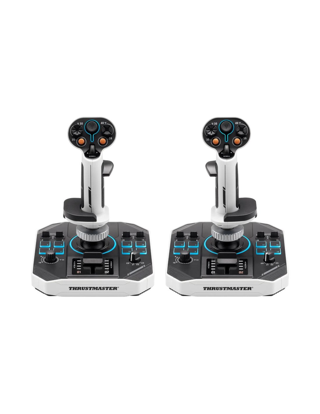 Thrustmaster Sol-R 2 HOSAS Space Sim Duo Negro, Blanco USB Palanca de vuelo Analógico/Digital PC