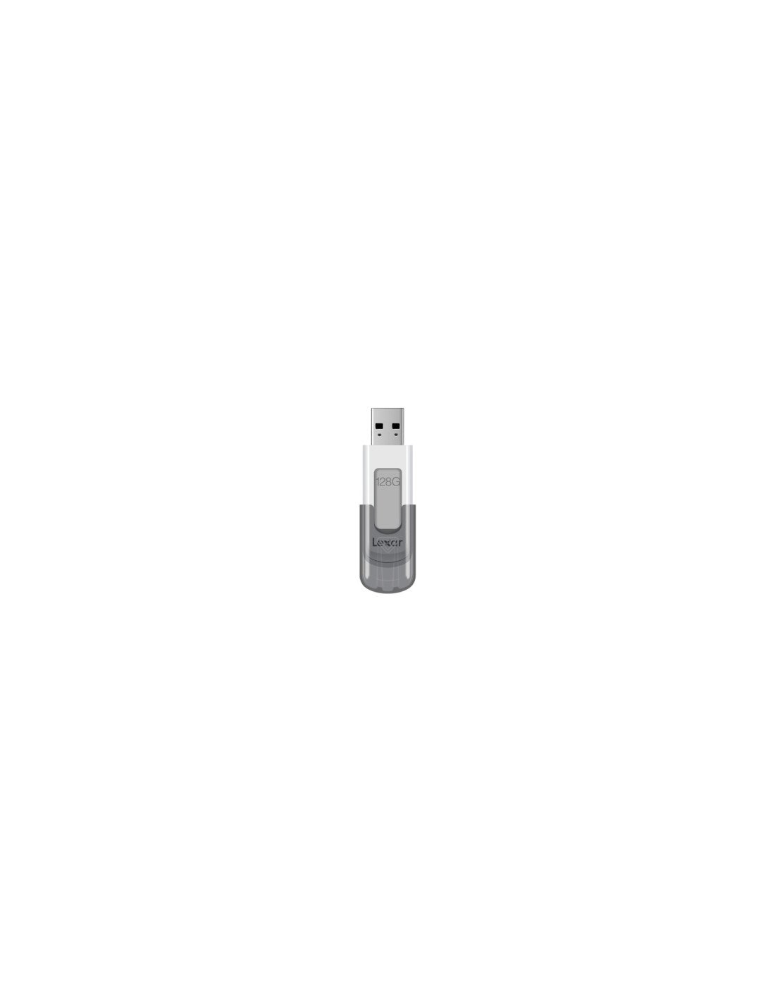 Lexar JumpDrive V100 unidad flash USB 128 GB USB tipo A 3.2 Gen 1 (3.1 Gen 1) Gris, Blanco