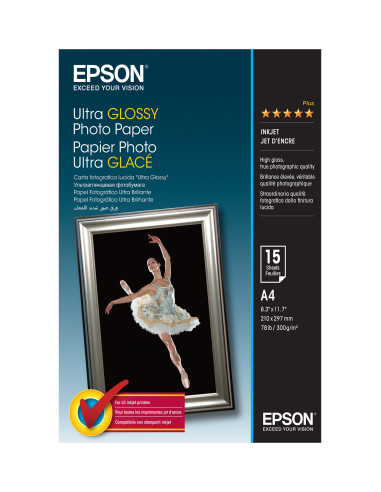Epson Ultra Glossy Photo Paper - A4 - 15 Hojas