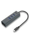 Hub i-tec usb tipo-c 3 puertos usb 3.2 gen 1 + 1puerto ethernet gris C31METALG3HUB