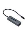 Hub i-tec usb tipo-c 3 puertos usb 3.2 gen 1 + 1puerto ethernet gris C31METALG3HUB