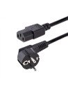 StarTech.com Cable de 1m (3 pies) de Alimentación para Ordenador, 18AWG, UE Schuko a C13, 250V 10A, Cable de Corriente, Cable de