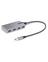 StarTech.com Hub USB de 4 Puertos - USB 3.0 de 5Gbps - Alimentado por el Bus - Concentrador de 4 Puertos USB-A con Alimentación 