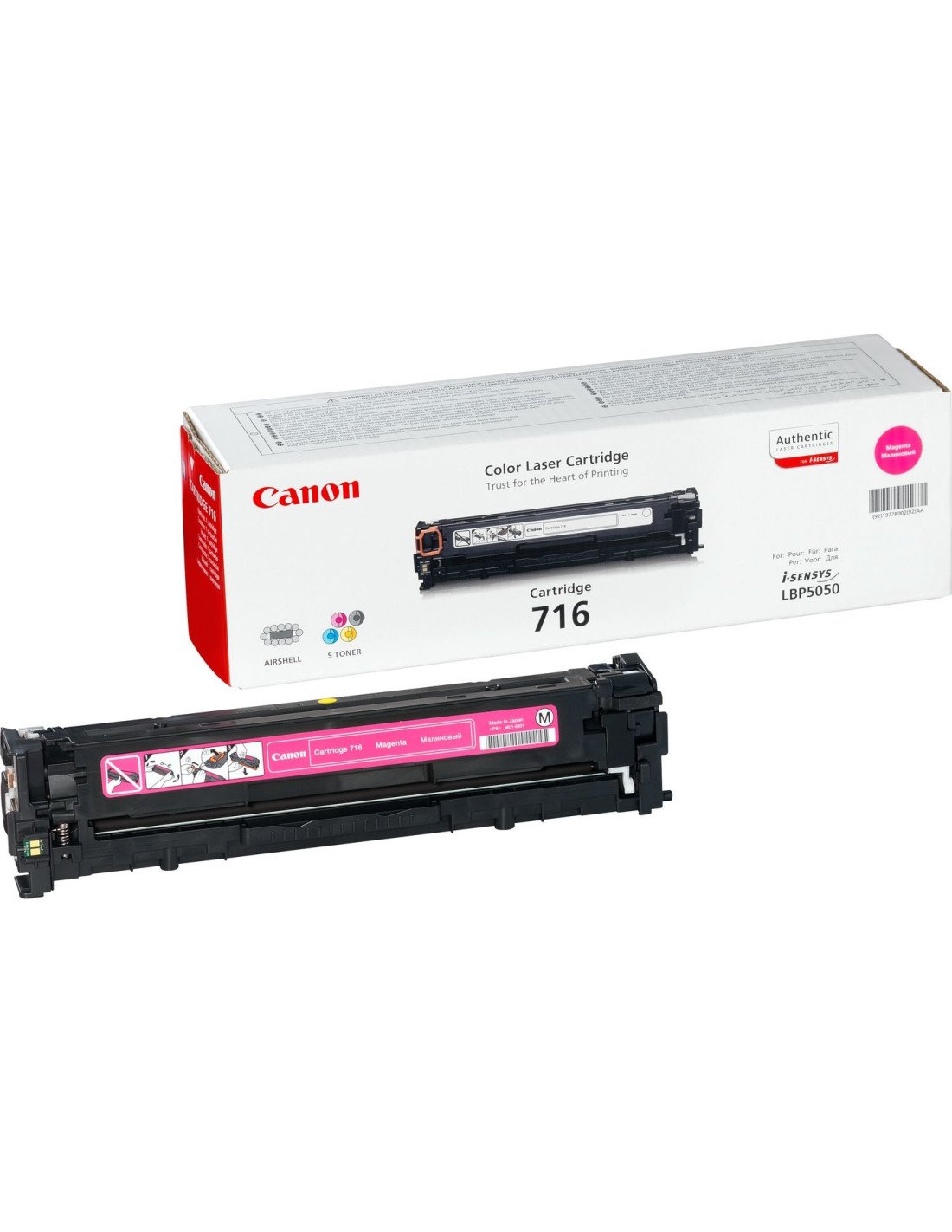 Canon Toner 716 cartucho de tóner 1 pieza(s) Original Magenta
