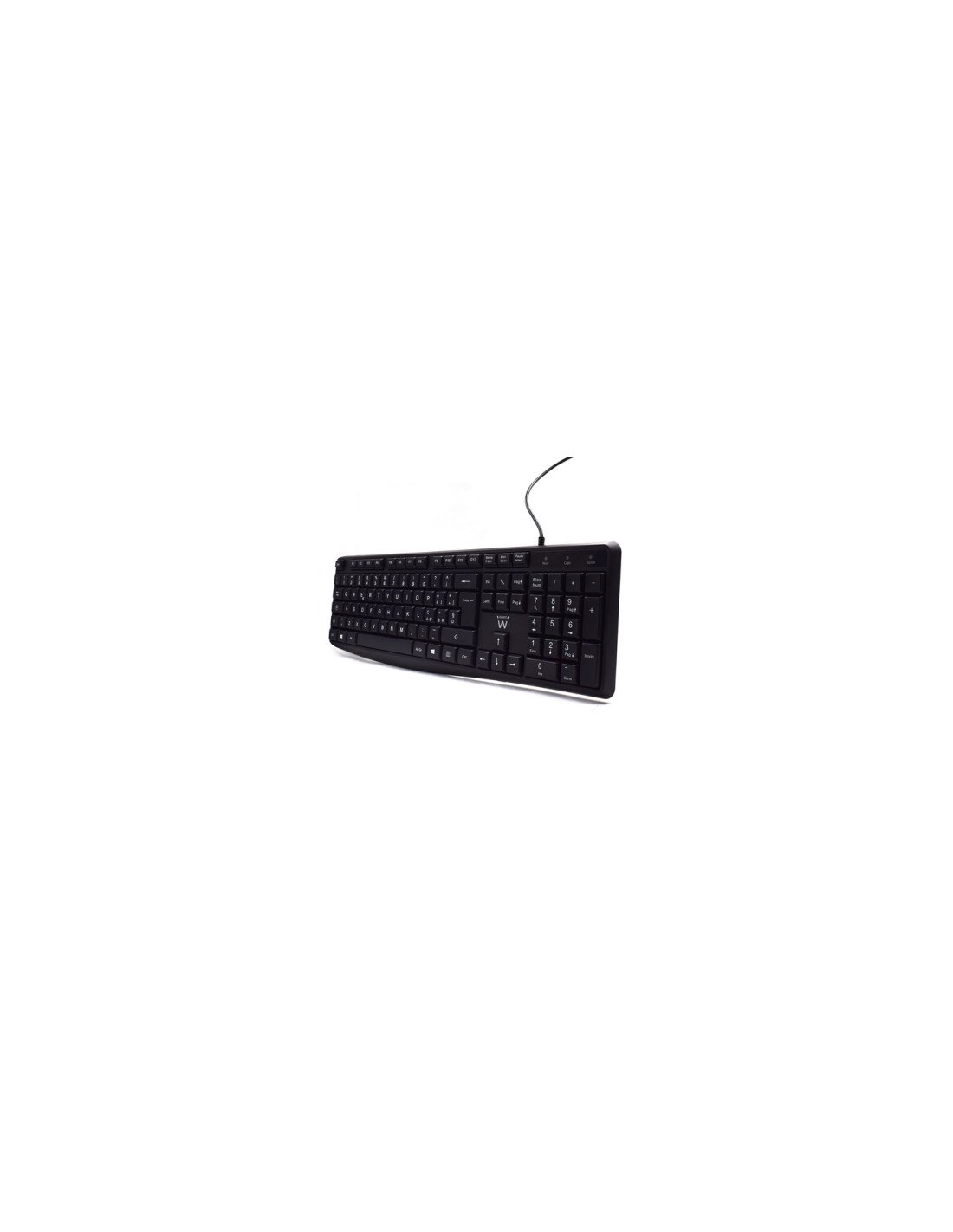 Ewent EW3000 teclado Oficina USB QWERTY Italiano Negro