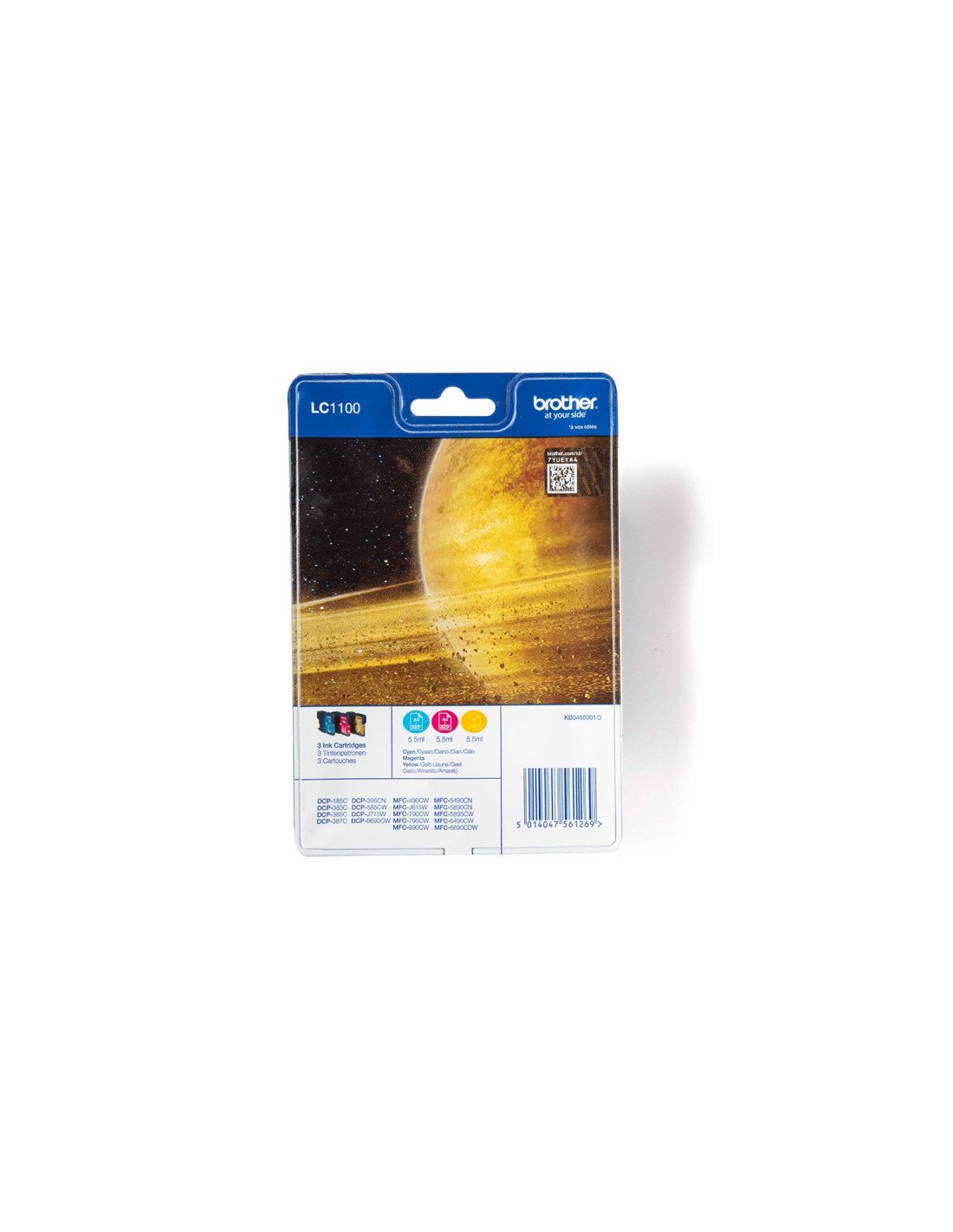 Brother LC1100RBWBP cartucho de tinta 3 pieza(s) Original Cian, Magenta, Amarillo