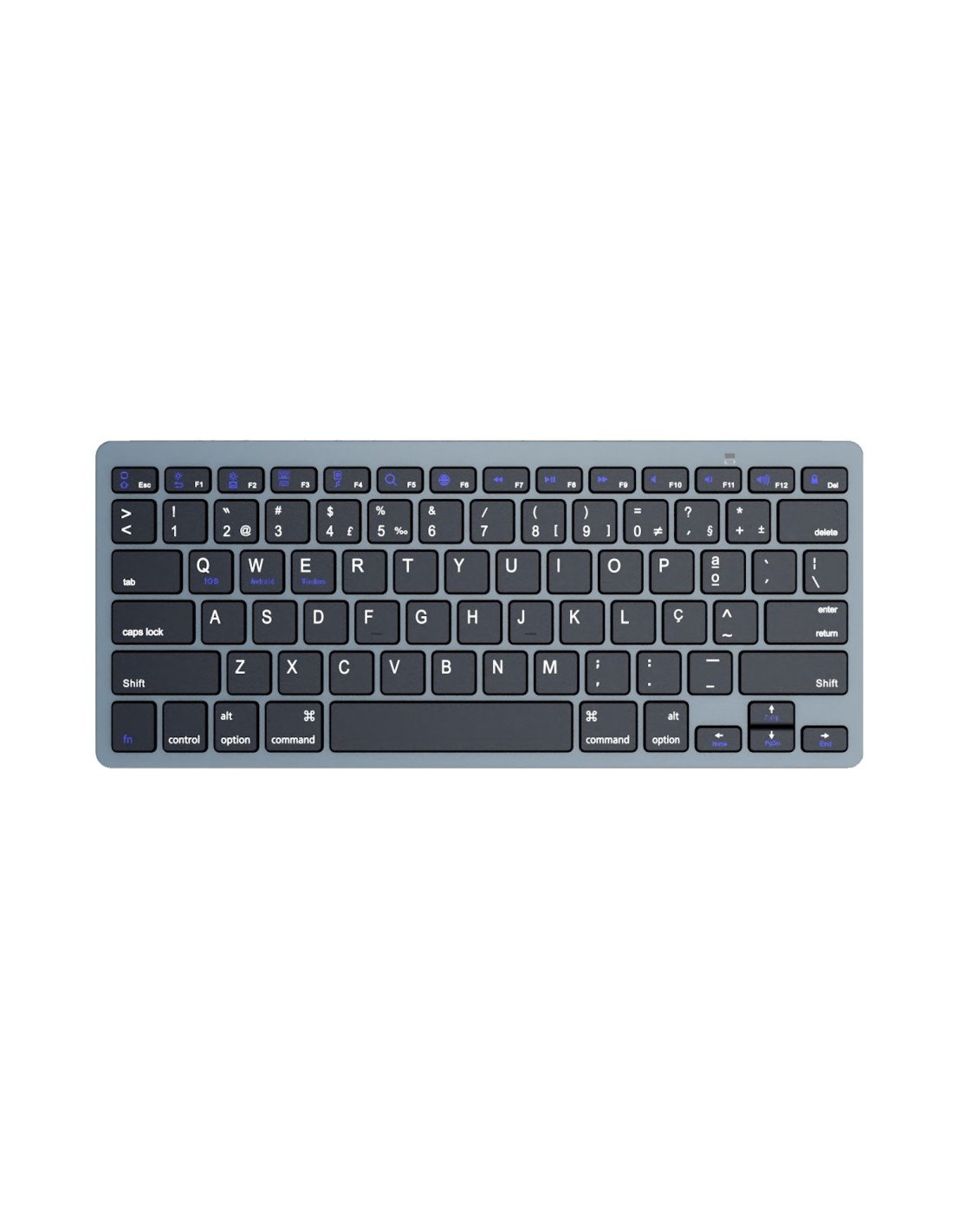 Ewent EW3120 teclado Universal Bluetooth QWERTY Portugués Negro, Gris